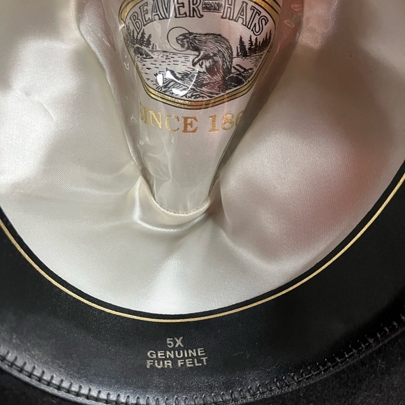 Vintage Custom Handcrafted 5X Beaver Hat Black Size 7-1/4 - Picture 9 of 16